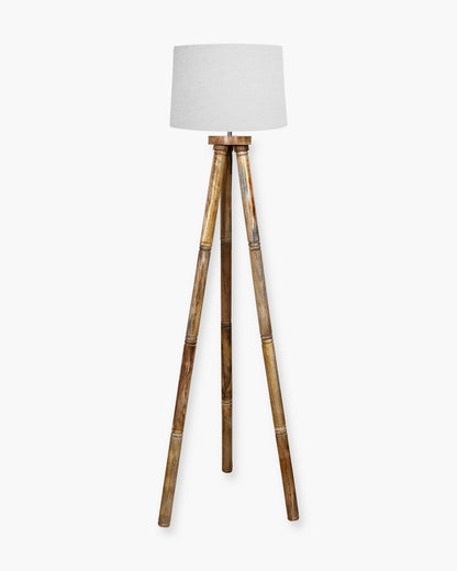 Wood Tripod Floor Lamp, Mid Century Standing Lamp, E27 Lamp Base, With shade Modern Design Floor Reading Lamp for Living Room Bedroom, Study Room and Office